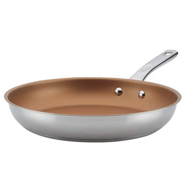 Farberware Glide Skillet, Black, Copper Ceramic, 12.5 Inch