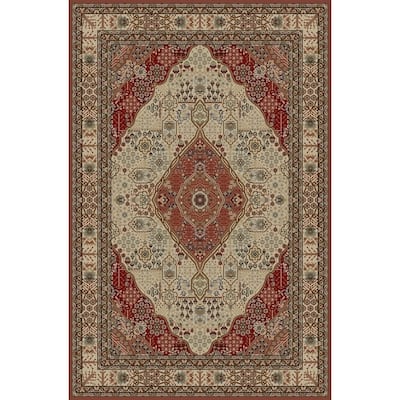 Hometown Emperor Claret Medalion Area Rug