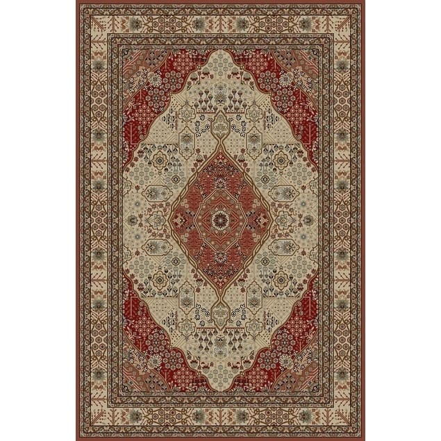 Hometown Emperor Claret Medalion Area Rug