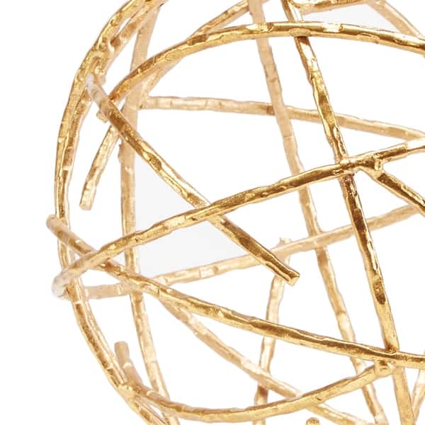 Shop Metal Golden Twig Decorative Spheres 3 Piece Set