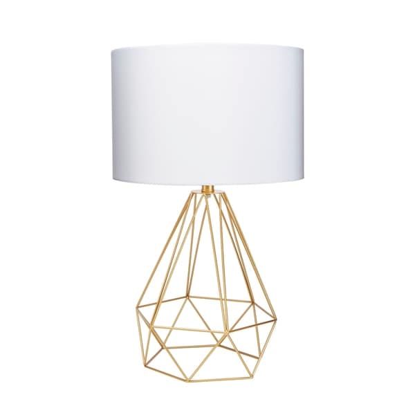 geometric lamp gold