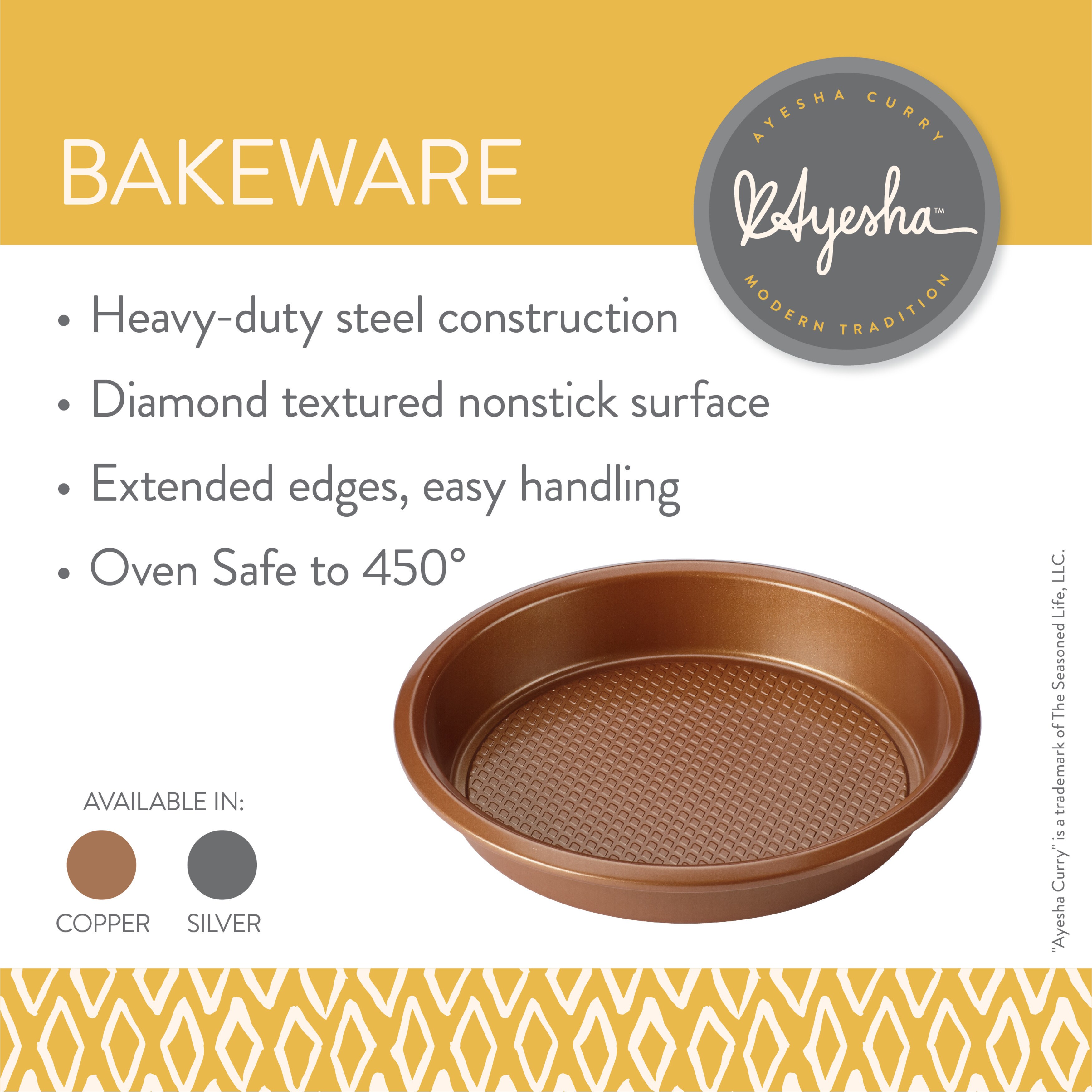 Circulon Bakeware Nonstick Round Cake Pan, 9-Inch, Chocolate Brown