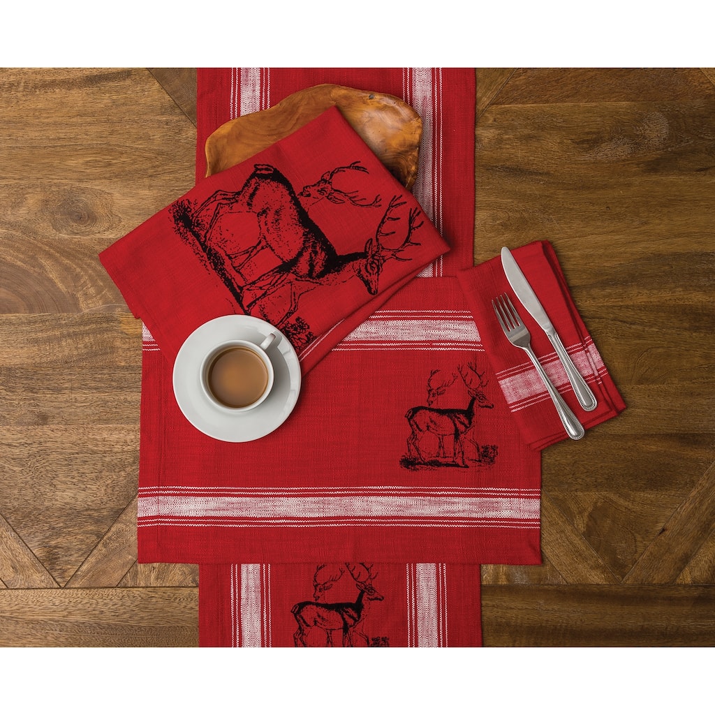Dearborn Stag Feed Sack Placemat Set 6