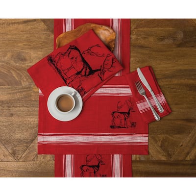 Dearborn Stag Feed Sack Placemat Set 6