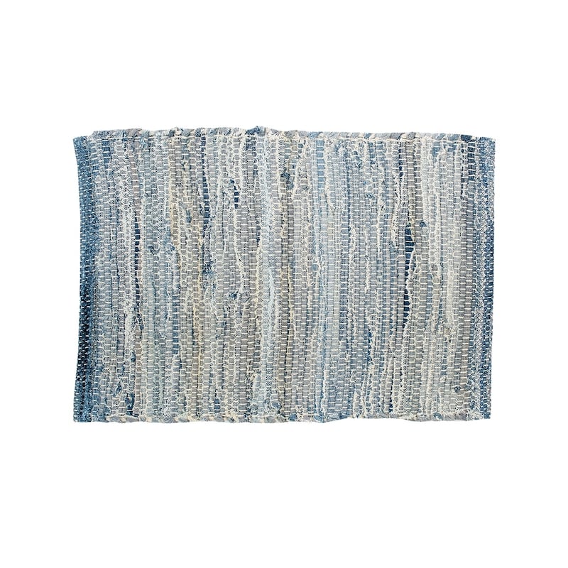 Denim Rag Woven Placemat Set 6