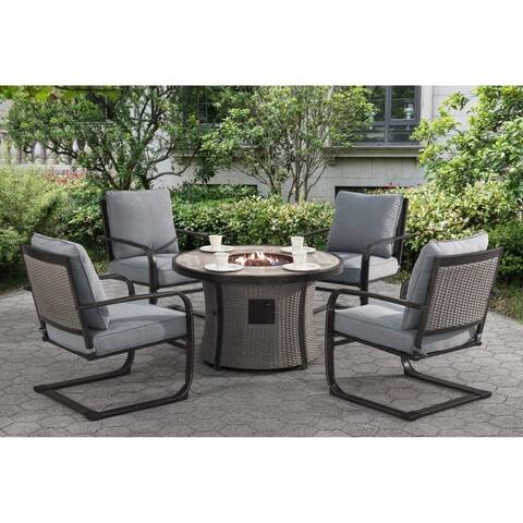Sunjoy Gilford 5-Piece Fire Pit Dining Set