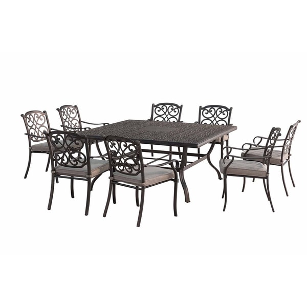 Shop Roosevelt 9 Piece Outdoor Square Dining Set - Overstock - 20007052
