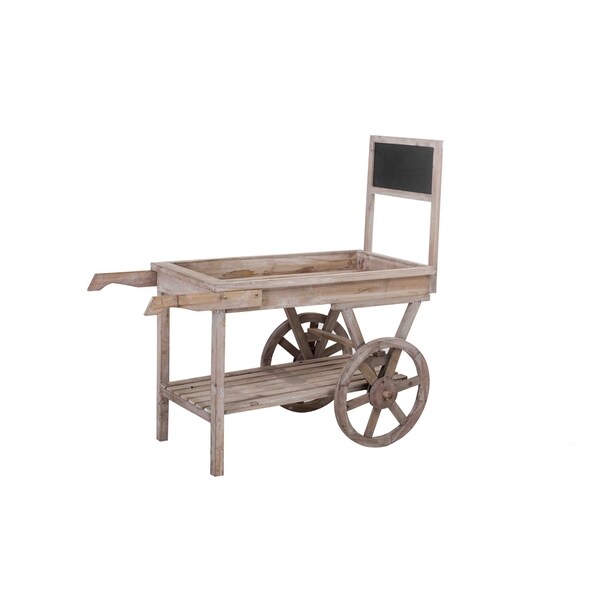Shop Sunjoy Wooden Planter Cart Free Shipping Today Overstock