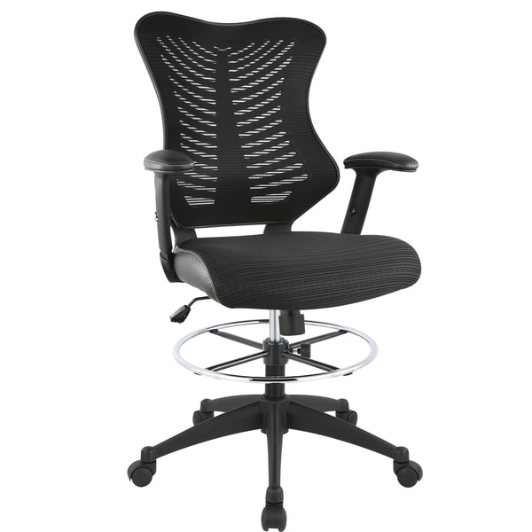 Shop Edgemod Correna Drafting Chair In Mesh Black Ships To