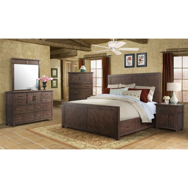 shop cambridge montana storage 5-piece bedroom suite: king-size bed