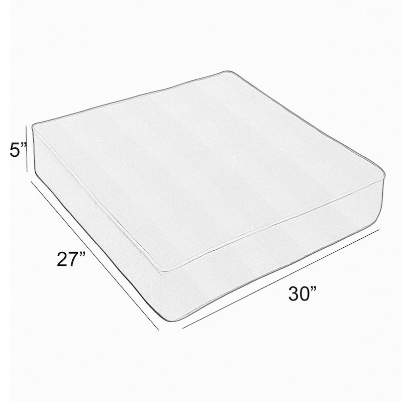 Sunbrella Canvas Granite Corded Outdoor Deep Seating Chair Cushion