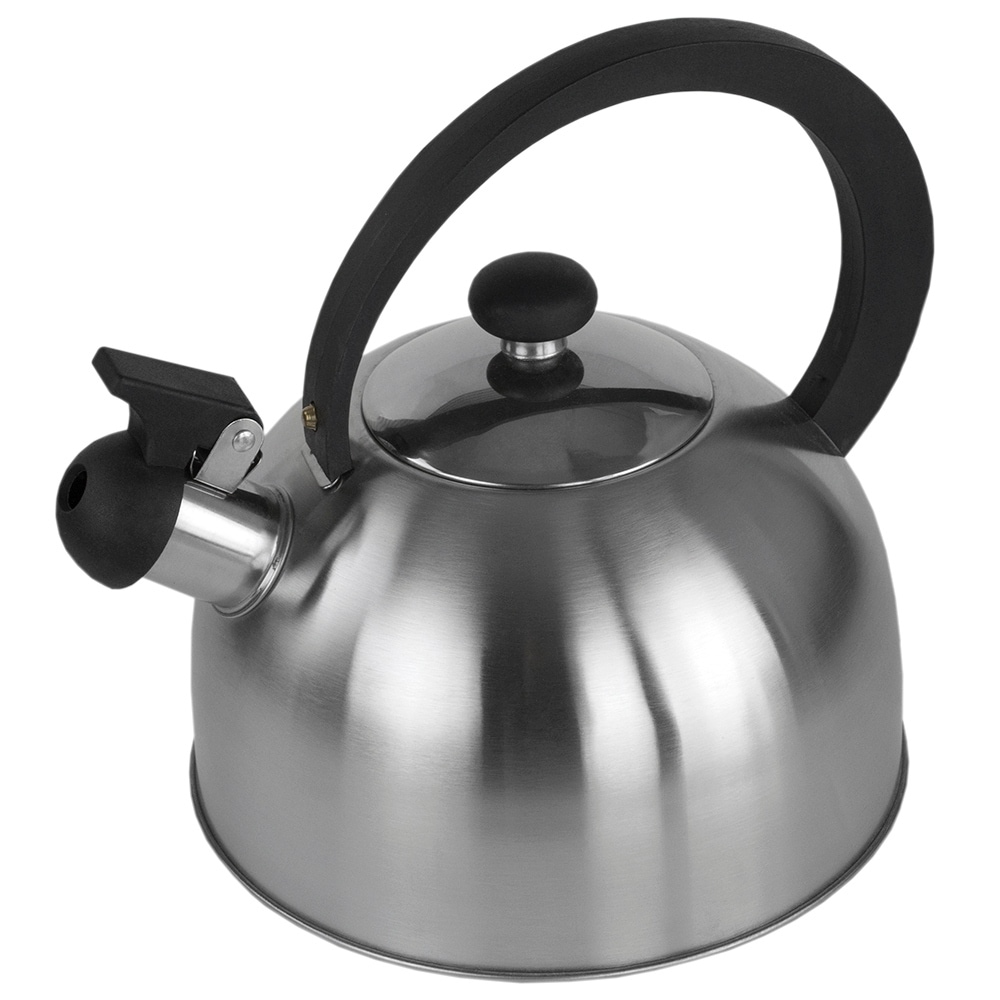 Creative Home Nobili-Tea 2.0 Quart Stainless Steel Tea Kettle Tea Pot with  Removable Infuser Basket, Opaque Black Color - Bed Bath & Beyond - 10668093