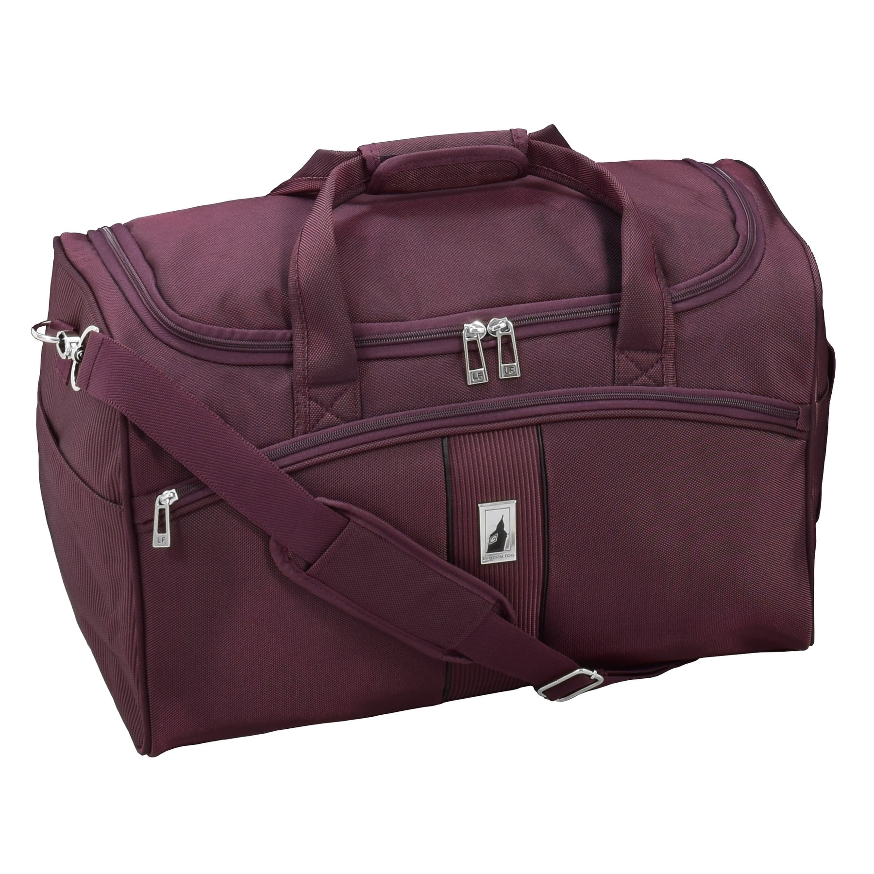 london fog leather duffle bag