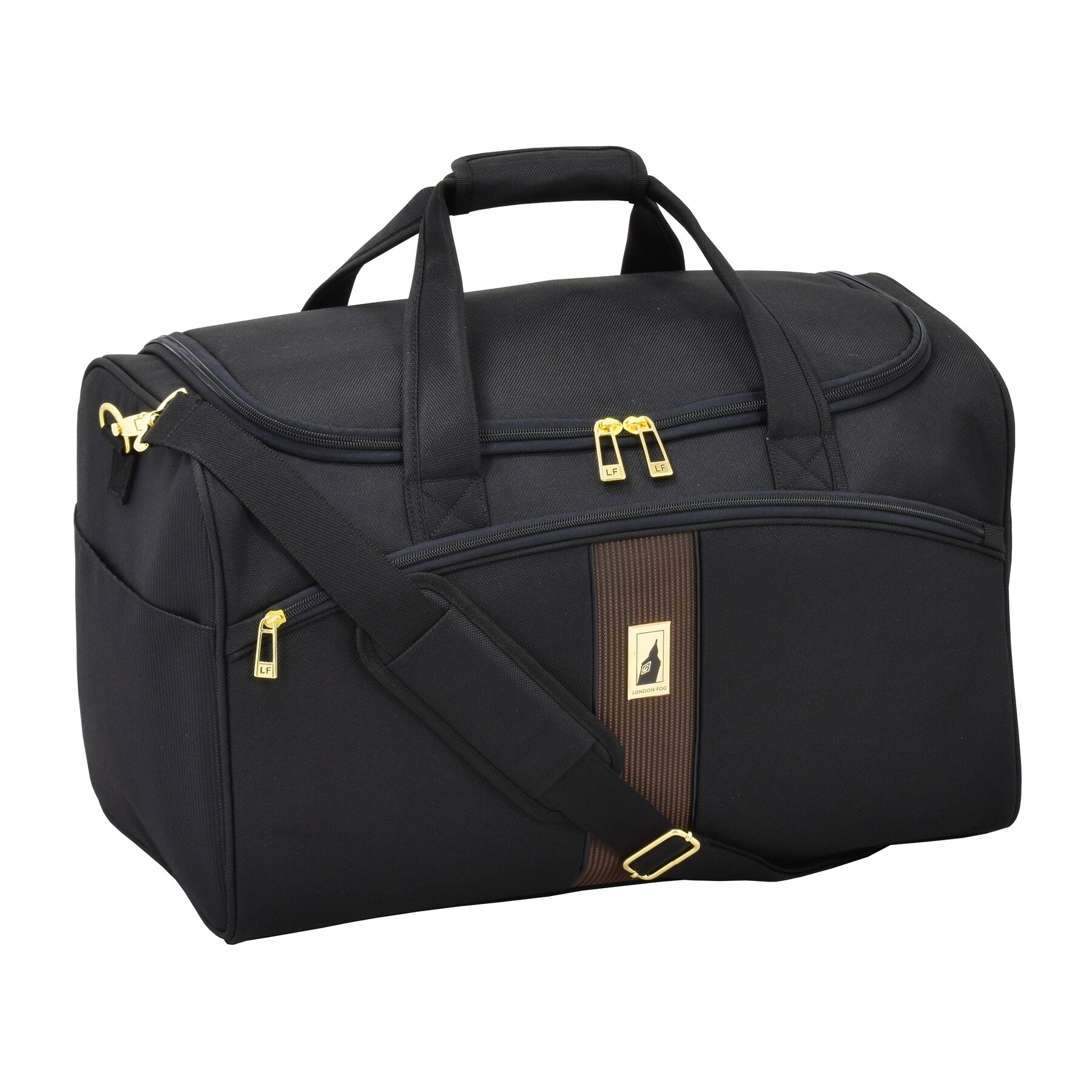 london fog leather duffle bag