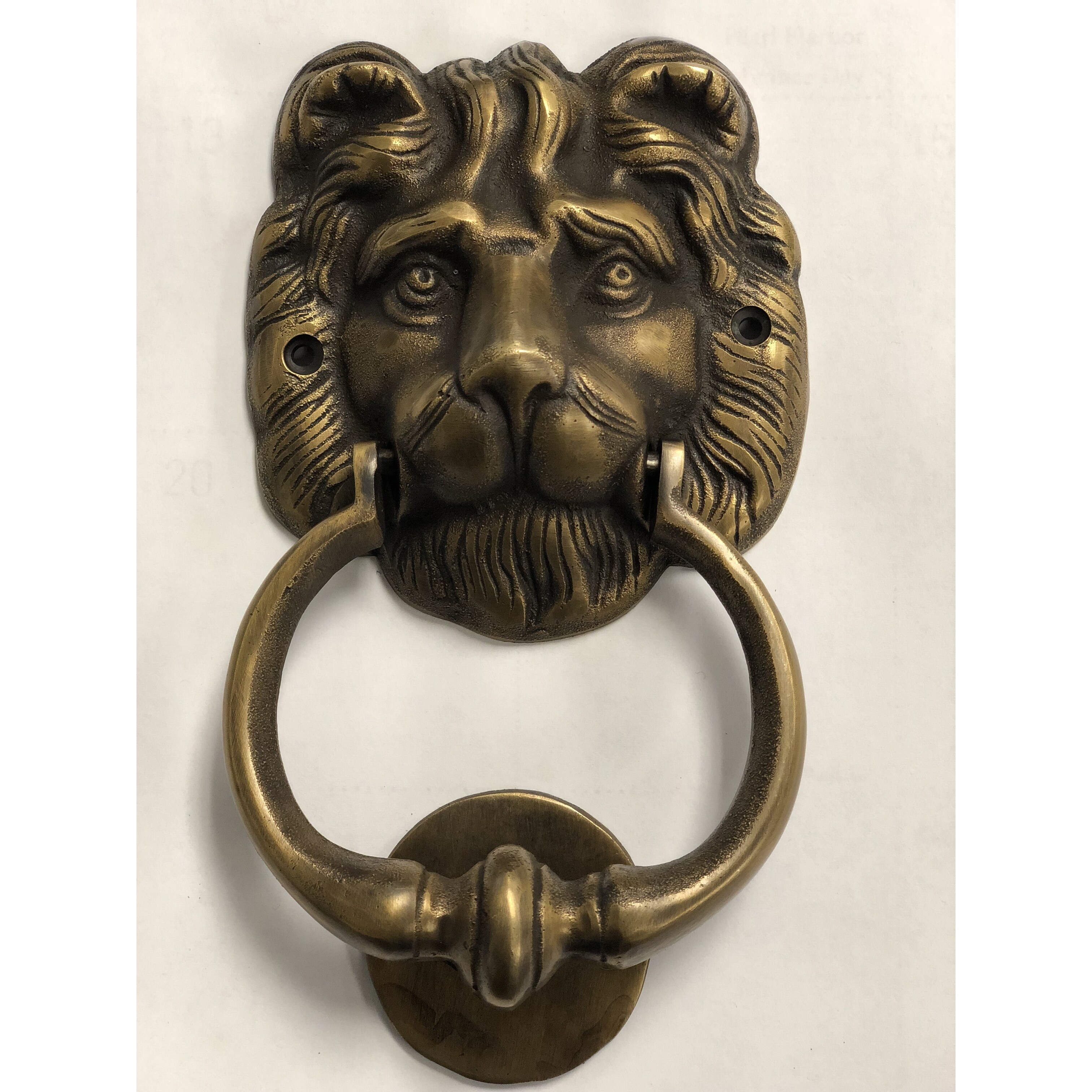 Shop Handmade Brasso Lion Head Door Knocker Free Shipping Today