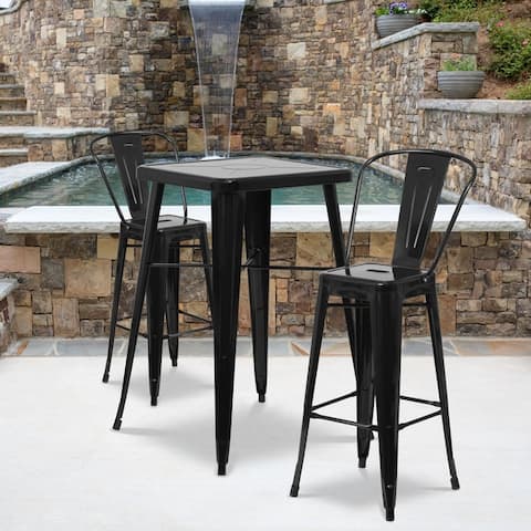 Simple Living Black Belfast 5 Piece Saddle Dining Set By Reviews