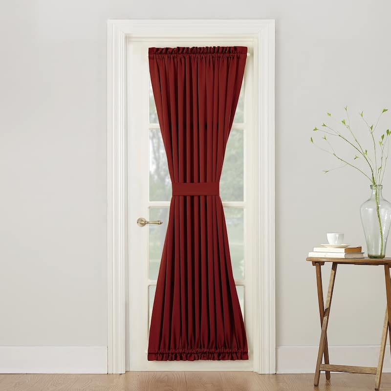 Porch & Den Inez Patio Door Window Curtain Panel, Single Panel - 54 x 72 - Brick