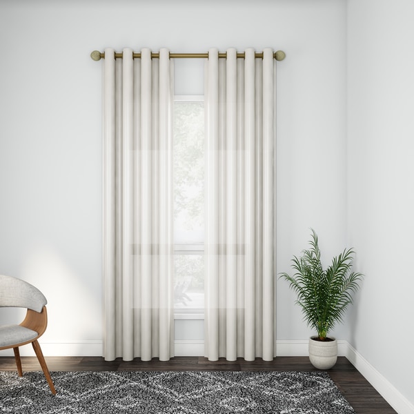 Porch & Den Ridgemeadow Faux Antique Silk Curtain Panel Pair