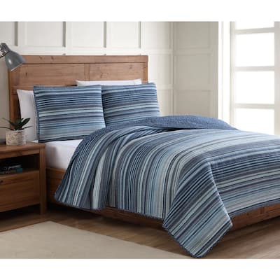 The Curated Nomad Flora Blue Quilt Set