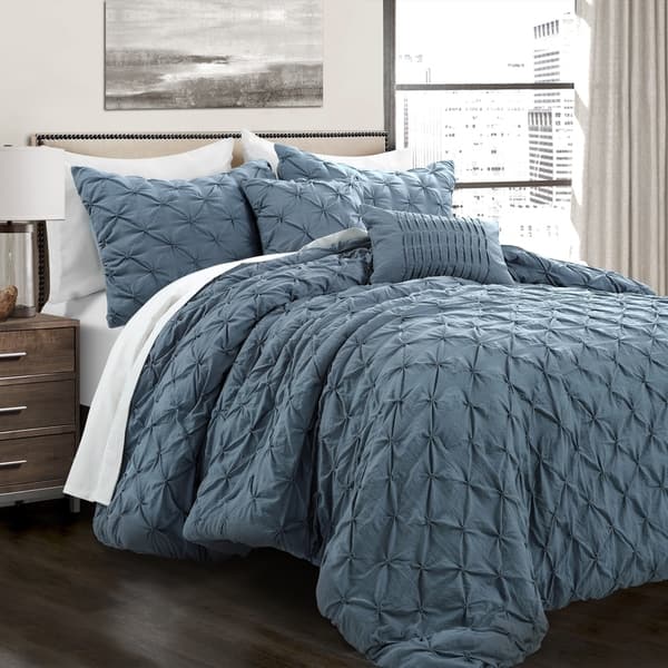 Shop Lush Decor Ravello Pintuck 5 Piece Comforter Set On Sale