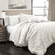Lush Decor Ravello Pintuck 5-piece Comforter Set - White - Full - Queen