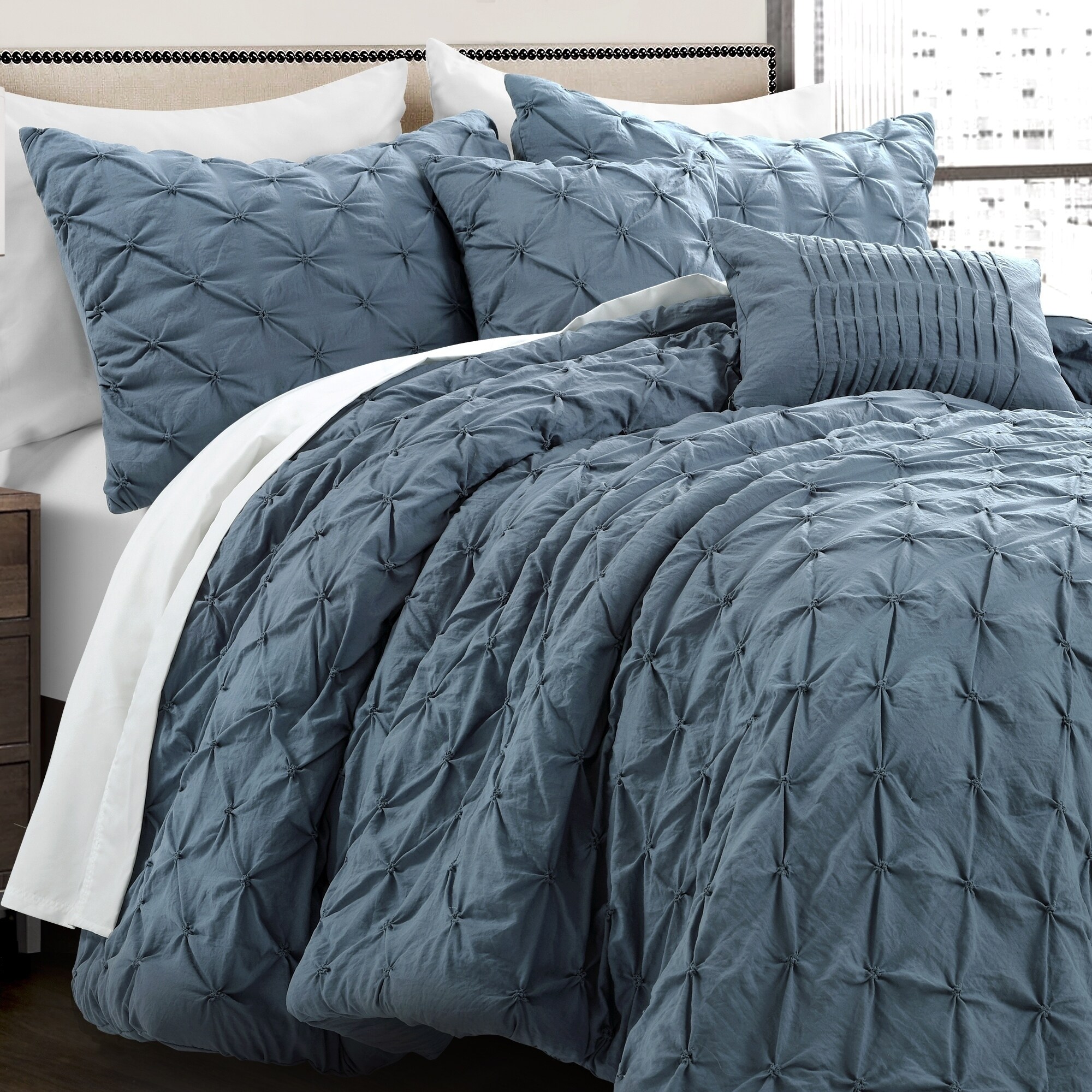 Lush Decor Ravello Pintuck 5-piece Comforter Set - Overstock ...