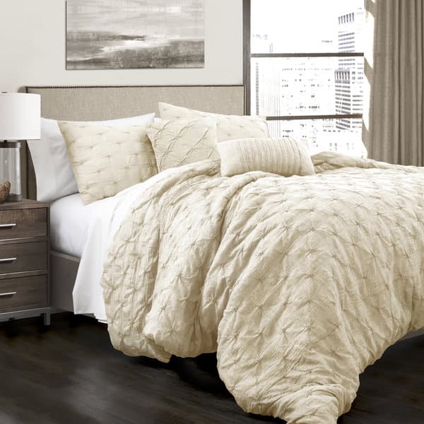 Shop Lush Decor Ravello Pintuck 5 Piece Comforter Set On Sale Overstock 20010171