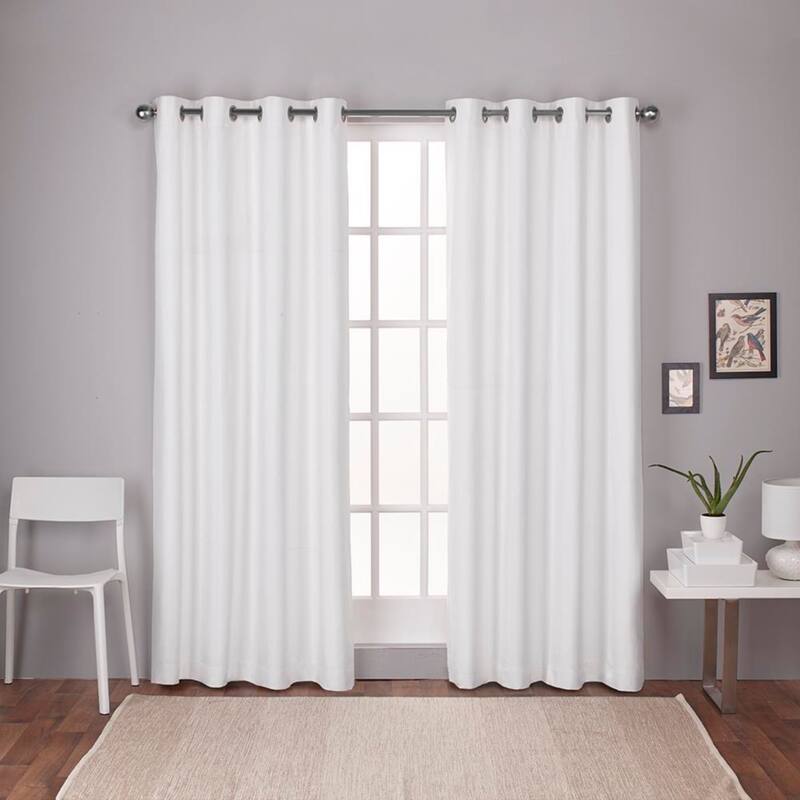 Strick & Bolton LeWitt Thermal Textured Linen Curtain Panel Pair - 54X96 - Winter White