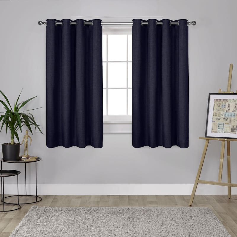 Strick & Bolton LeWitt Thermal Textured Linen Curtain Panel Pair