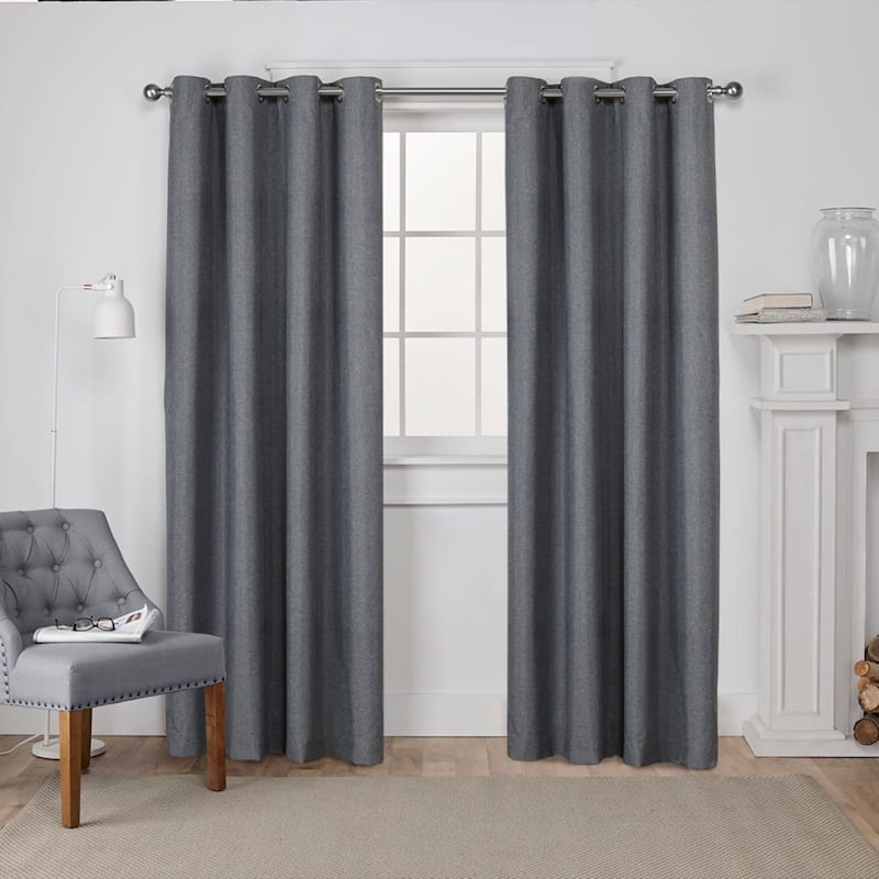Strick & Bolton LeWitt Thermal Textured Linen Curtain Panel Pair