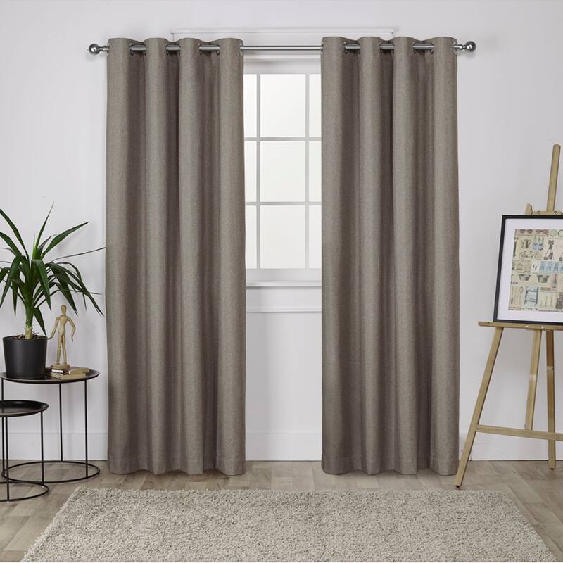 Strick & Bolton LeWitt Thermal Textured Linen Curtain Panel Pair