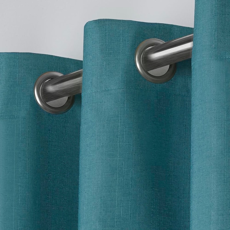 Strick & Bolton LeWitt Thermal Textured Linen Curtain Panel Pair