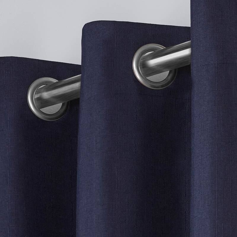 Strick & Bolton LeWitt Thermal Textured Linen Curtain Panel Pair