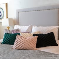 20x14 James Pleated Velvet Pillow