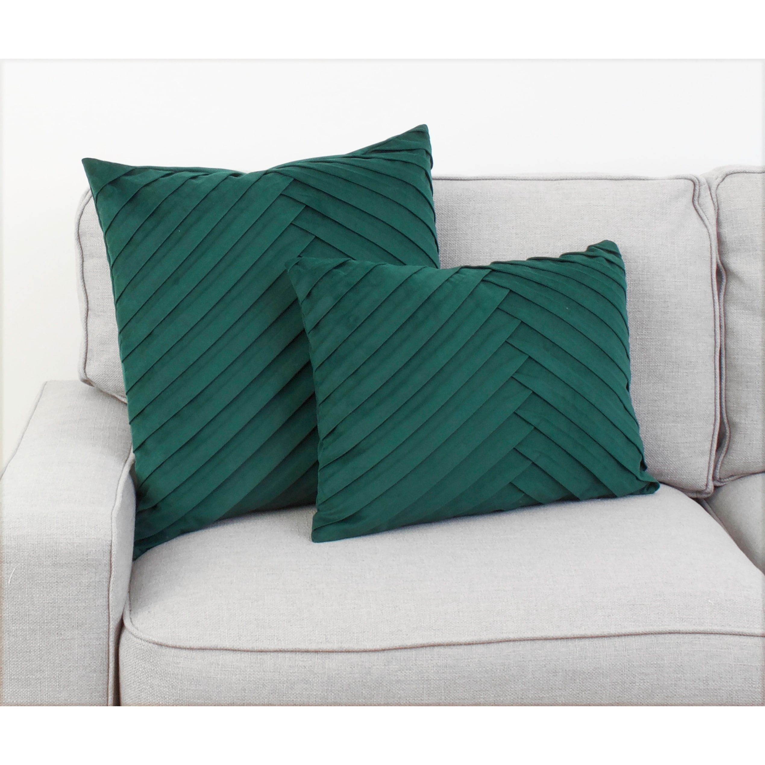 James pleated hot sale velvet pillow