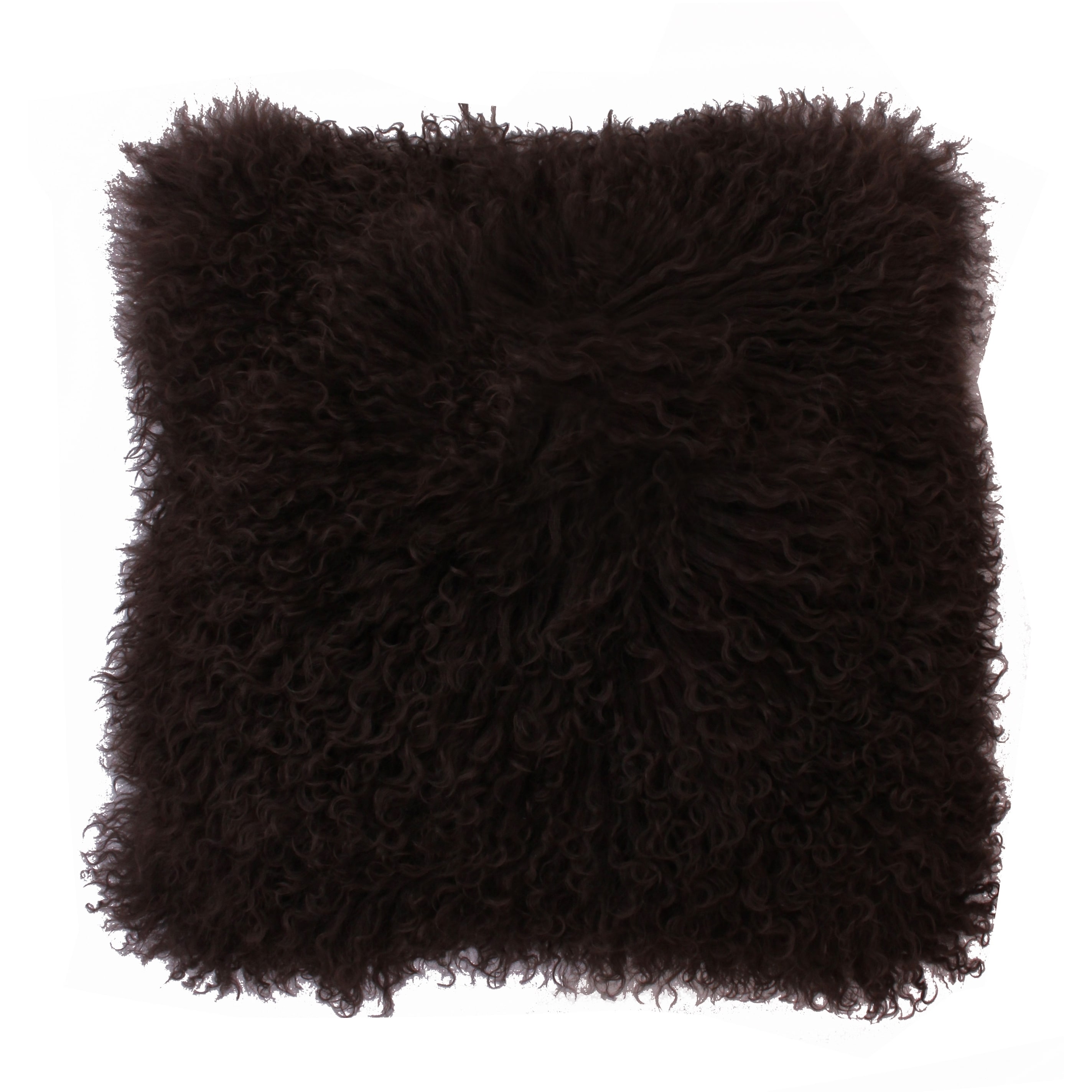 Shop 16x16 Mongolian Lamb Pillow With Faux Suede On Sale Free