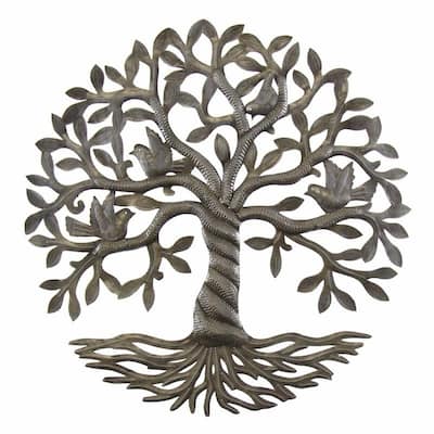 Handmade Twisted Tree of Life Metal Wall Art (Haiti)