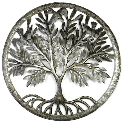 Handmade Tree of Life in Ring Wall Art (Haiti)