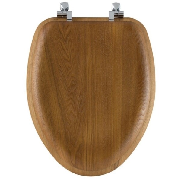 Bemis Mayfair Elongated Oak Wood Toilet Seat