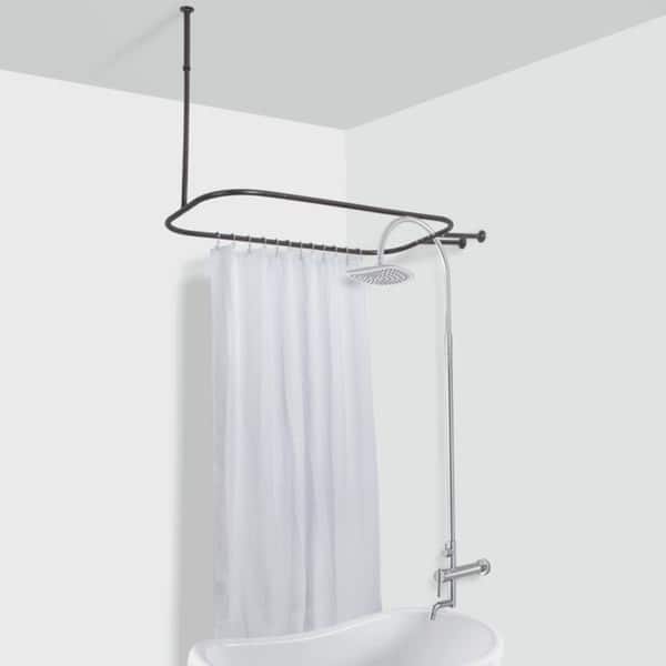 Rustproof Hoop Shower Rod For Clawfoot Tub Free Rustproof Hoop Shower Rod For Clawfoot Tub Free