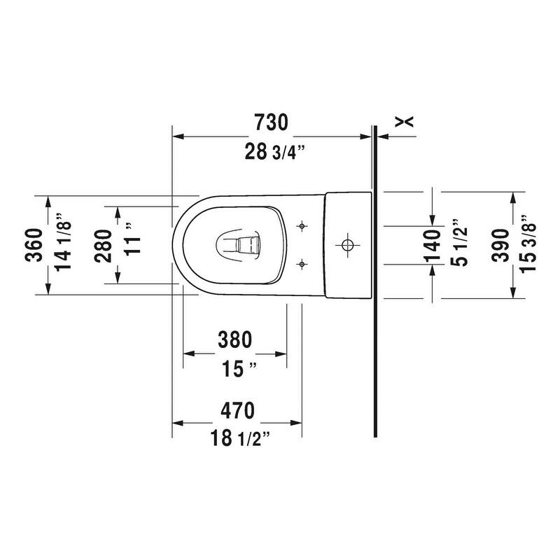 Duravit ME by Starck One-Piece Toilet Duravit Rimless? White