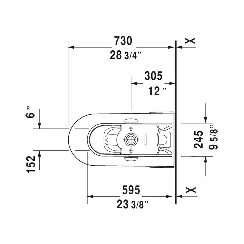 Duravit ME by Starck One-Piece Toilet Duravit Rimless? White