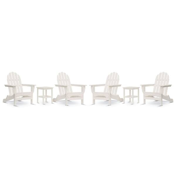 Shop Nelson 6 Piece Recycled Plastic Folding Adirondack Chairs And Side Table Set By Havenside Home Overstock 20019740