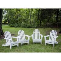 Wyndtree 4 Piece Recycled Plastic Folding Adirondack Chair Set, Made in USA
