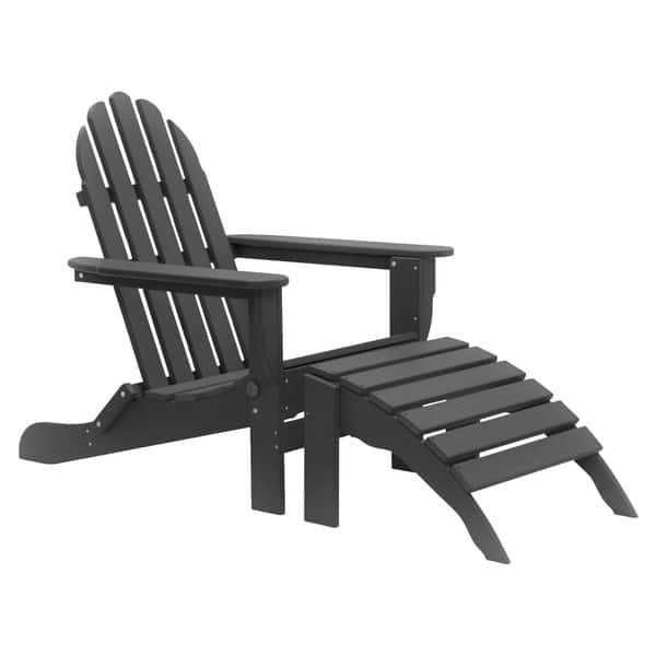 Havenside Home Nelson 8 Piece Recycled Plastic Folding Adirondack Chairs And Ottoman Set Overstock 20019782