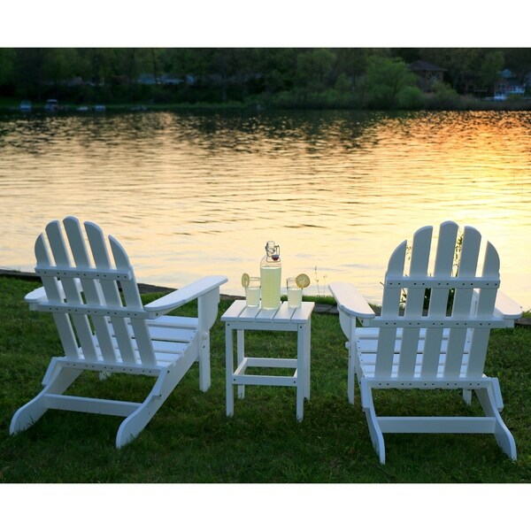 Shop Wyndtree 3 Piece Recycled Plastic Folding Adirondack 