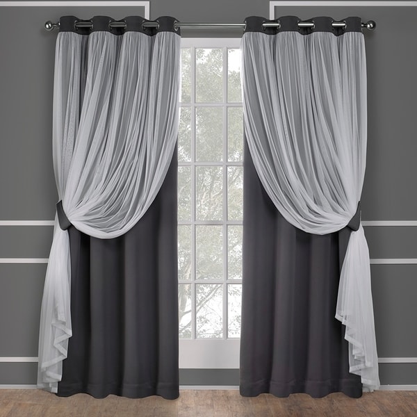 Ati Home Catarina Layered Blackout And Sheer Curtain Panel Pair Ati Home Catarina Layered Blackout And Sheer Curtain Panel Pair W Grommet Top 108
