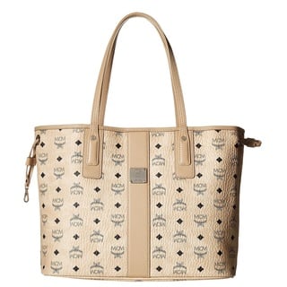 Clasp Handbags Our Best Clothing Shoes Deals Online At Mcm Liz Reversible Medium Beige Tote Bag