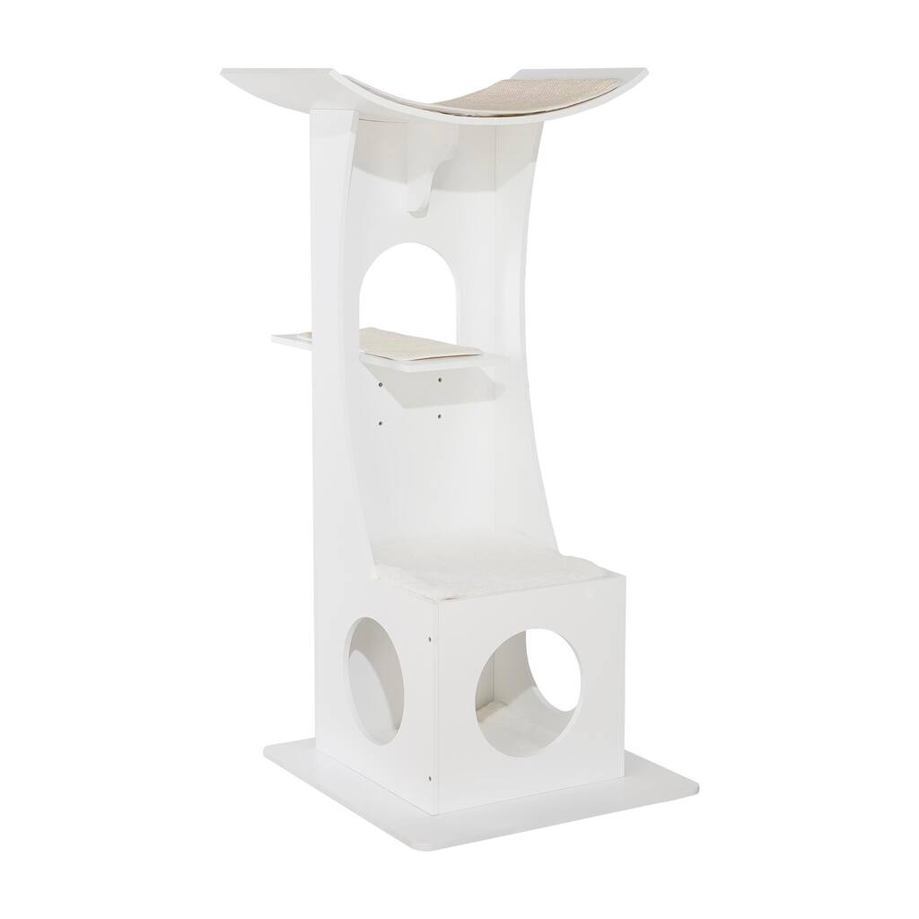 Jasper's Tree Box with Toy Rack - White