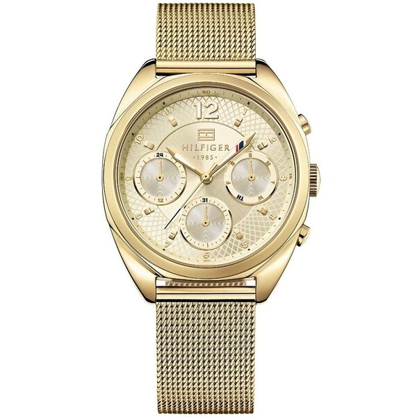 tommy hilfiger gold mesh watch